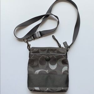 Gray Coach crossbody